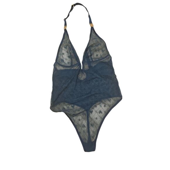 Vintage Victoria Secret G- String Teddy Green Lace Lingerie - Picture 2 of 10